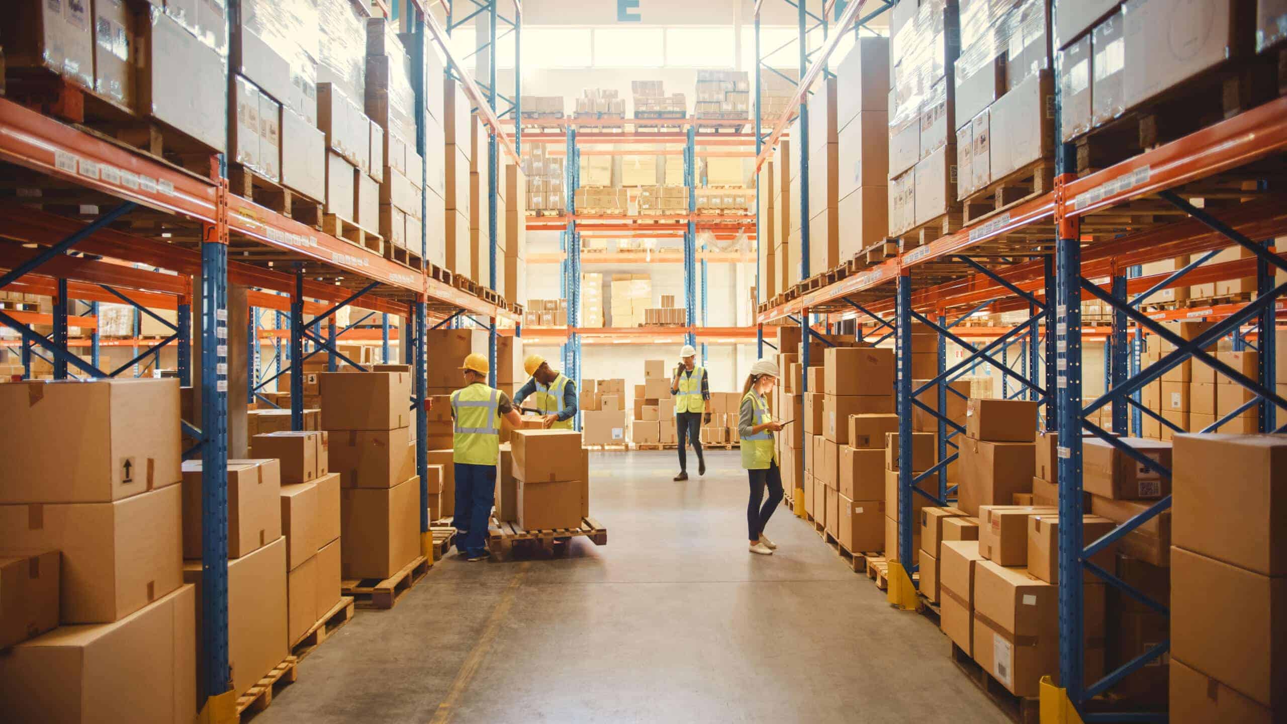 Workers in a warehouse