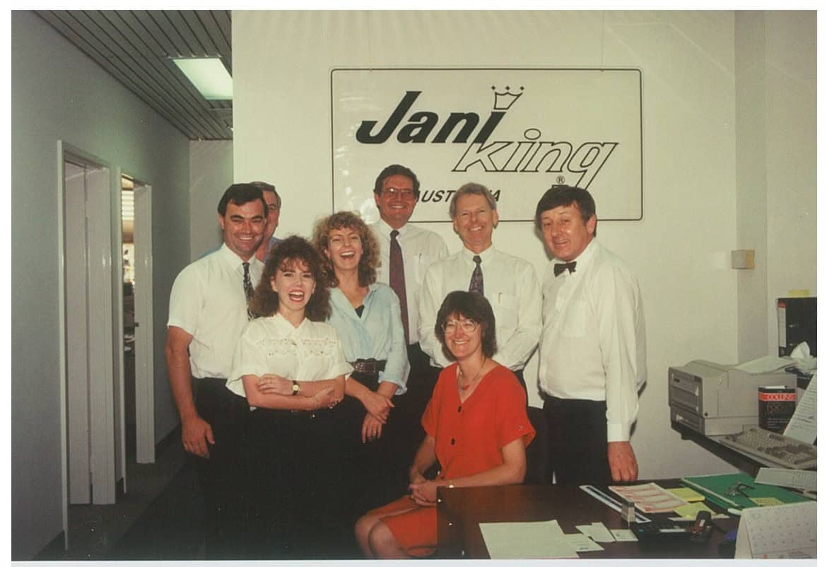 A group of Jani King's team members when Jani-King Australia was established in Perth, opening the first Regional Office in Australasia.