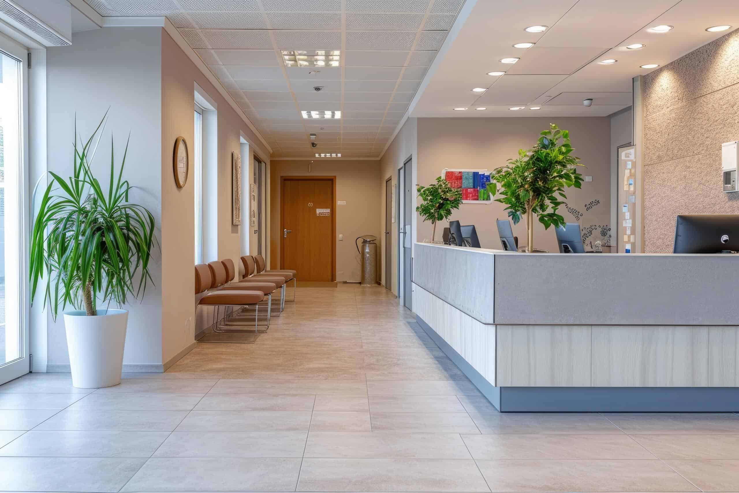NT Commercial Cleaning Light and bright reception area